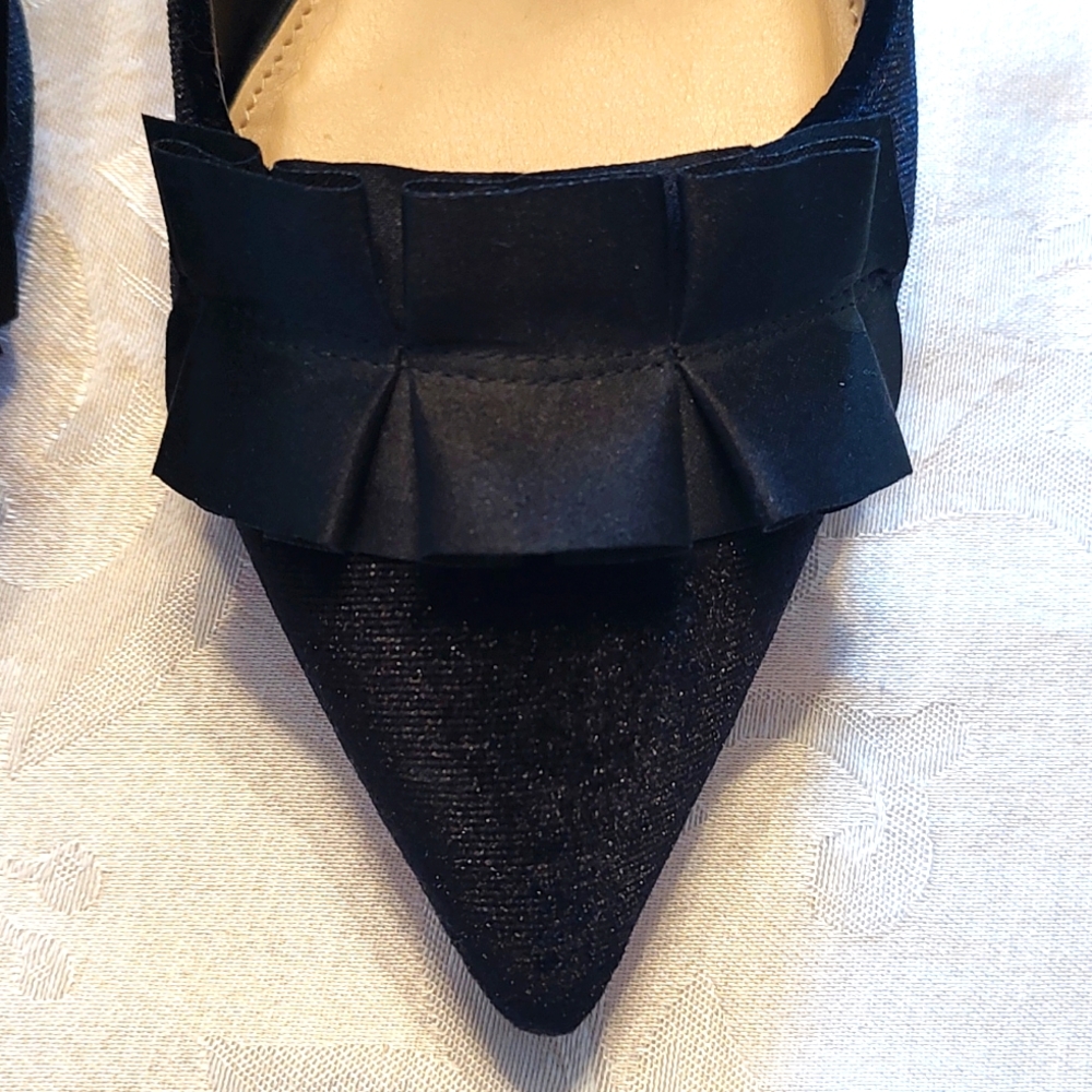 Black Velvet Heels - Picture 6 of 7